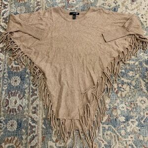 Forever 21 Women’s Camel Fringe Poncho